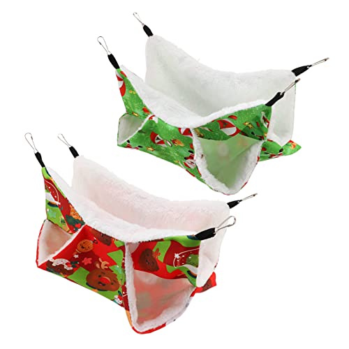 FRCOLOR 2st Hamster Hängematte Ratte Urlaubshängematte Hamster Schaukelbett Eichhörnchen Schlafhöhle Meerschweinchen Hängematte Hamsterschaukelbett Weihnachtsbett Weihnachten Stoff Zubehör FRCOLOR 2st Hamster Hängematte Ratte Urlaubshängematte Hamster Schaukelbett Eichhörnchen Schlafhöhle Meerschweinchen Hängematte Hamsterschaukelbett Weihnachtsbett Weihnachten Stoff Zubehör von FRCOLOR