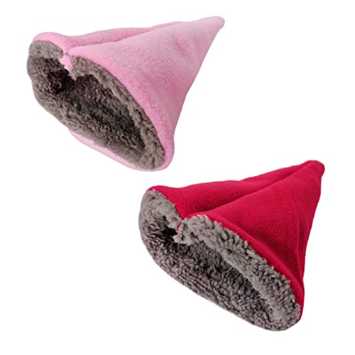 FRCOLOR Haustier Laufstall Faltbare 2 Stücke Hamster Nest Warme Baumwolle Bett Kompakte Tragbare Zufällige Farbe von FRCOLOR