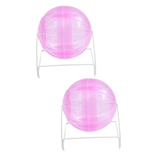 FRCOLOR 2st Hamsterspielzeug Spielzeug Für Kleine Tiere Kleines Haustier Läuft Über Den Ball Zwerghamster Meerschweinchen Igelrad Spielzeug Für Haustiere Fitness Sport Hamsterball von FRCOLOR