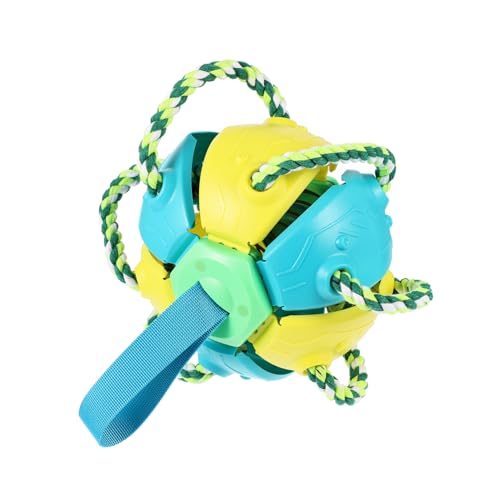 FRCOLOR 2st Haustier- Spielzeuge Apportierspielzeug Für Hunde Tauziehen Hundespielzeug Wurfballspielzeug Spielzeug Zum Apportieren Von Haustieren Plastik Fußball Frisbeescheibe von FRCOLOR