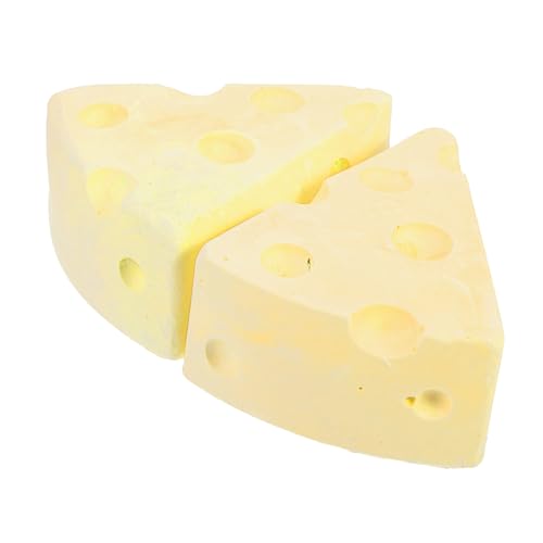 FRCOLOR 2st Käse Käse Mozzarella Hamster Backenzahn Lavablock Igel Beißspielzeug Spielzeug Aus Natürlichen Mineralien Hamster Kausteine Kleine Tiere Kalzium-ergänzung Kalziumgips von FRCOLOR