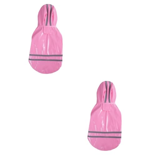 FRCOLOR 2st Haustier Hunde-Regen-Hoodie Hund Regen Slicker Kleidung Für Kleine Hunde Poncho-Regenmantel Bequemer Regenmantel Hunderegenmäntel Für Kleine Hunde Winddicht Jacke Mit Hut von FRCOLOR