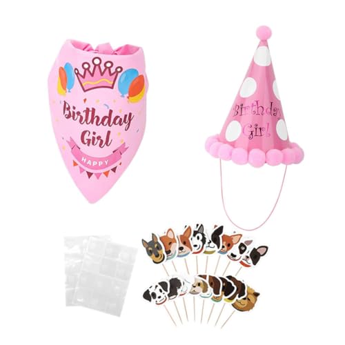 FRCOLOR 2st Hundehalsband Welpen Hundegeschenke Für Kleine Hunde Hund Geburtstag Bandana Hund Kuchen Topper Junge Geschenk Hundehalsbänder Für Mädchen Hüte Haustier Rosa Zubehör FRCOLOR 2st Hundehalsband Welpen Hundegeschenke Für Kleine Hunde Hund Geburtstag Bandana Hund Kuchen Topper Junge Geschenk Hundehalsbänder Für Mädchen Hüte Haustier Rosa Zubehör von FRCOLOR