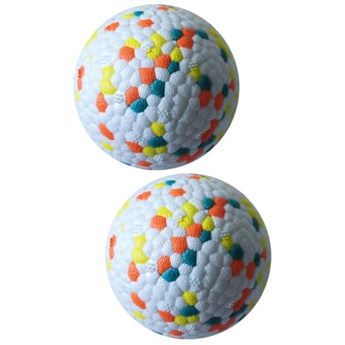 FRCOLOR 2st Spielzeugball Für Haustiere Hund Quietscht Hundebälle Aus Gummi Schleifspielzeug Für Hunde Zähes Hundespielzeug Beißspielzeug Für Welpen Hundekauball Hundebissball Etpu Beissen von FRCOLOR