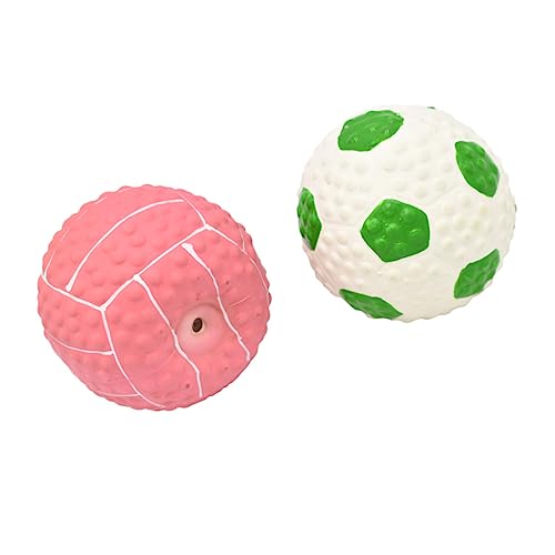 FRCOLOR 2st Spielzeugball Quietschende Bälle Für Hunde Iq-trainingsspielzeug Für Hunde Hund Wirft Ball Beißspielzeug Für Hunde Bälle Kauspielzeug Für Hunde Haustier Plüsch Hund Emulsion von FRCOLOR