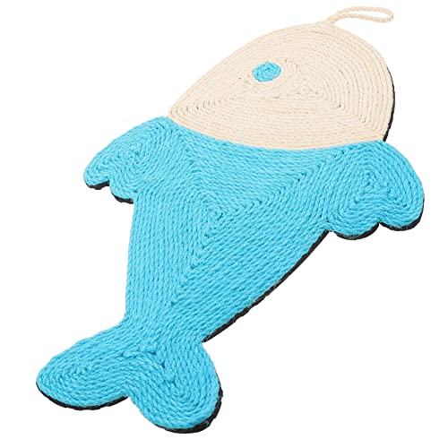 FRCOLOR 2st Whale Cat Kratzmatte Kratzbäume Für Wohnungskatzen Katzenkratzunterlage Sisal Kratzunterlage Für Katzen in Fischform Kätzchen Kratzmatte Knoten Drinnen Eva Rutschfestes Tuch von FRCOLOR