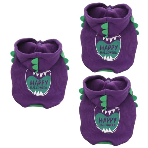 FRCOLOR 3stücke Halloween Hundekostüm Lustiger Hundepullover Mit Kreativem Design Für Haustiere Für Und Outdoor-aktivitäten Atmungsaktiv Und Bequem Für Kleine Hunde von FRCOLOR
