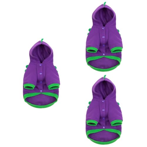 FRCOLOR 3 STK Halloween-haustierkleidung Laufweste Kleiner Hund Violett Polyester Lustig von FRCOLOR