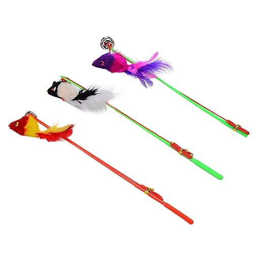 FRCOLOR 3stücke Katzenangel Mit Elastischen Seilen Interaktives Katzenspielzeug Und Jagdinstinkten Farben Zufällig Für Kätzchen FRCOLOR 3stücke Katzenangel Mit Elastischen Seilen Interaktives Katzenspielzeug Und Jagdinstinkten Farben Zufällig Für Kätzchen von FRCOLOR