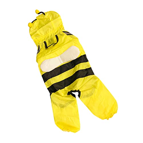 FRCOLOR 3-teiliger Haustier-Regenmantel in Bienenform mit Kapuze für Hunde und Leicht und Kompakt Ideal für Park Strand und Wandern FRCOLOR 3-teiliger Haustier-Regenmantel in Bienenform mit Kapuze für Hunde und Leicht und Kompakt Ideal für Park Strand und Wandern von FRCOLOR