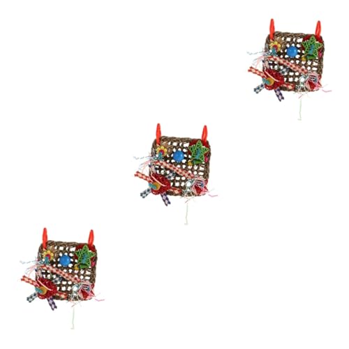 FRCOLOR 3 STK Spielzeug Kauen Vogel Hängender Aktenvernichter Spielzeug Zum Zerkleinern Von Sittichen Zubehör Für Papageienkäfige Farbmühle Stroh Papierfaden Haustier FRCOLOR 3 STK Spielzeug Kauen Vogel Hängender Aktenvernichter Spielzeug Zum Zerkleinern Von Sittichen Zubehör Für Papageienkäfige Farbmühle Stroh Papierfaden Haustier von FRCOLOR