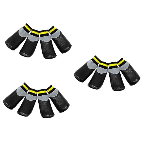 FRCOLOR 3 Sets Haustier Hund Schuhe Wärme-Regen Schnee Booties Socken Größe 5 Set Schwarz FRCOLOR 3 Sets Haustier Hund Schuhe Wärme-Regen Schnee Booties Socken Größe 5 Set Schwarz von FRCOLOR