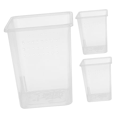 FRCOLOR 3 Stück Kartons Fütterungsbox Gehäuse Muschelschale Kunststoff-Box Plastik Haupt von FRCOLOR