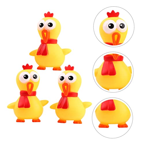 FRCOLOR 3 Stück Quietschendes Huhn Stressabbau Squeeze Toy für Hunde Gelbes Gummihuhn mit Geräuschfunktion Kauen für Haustiere FRCOLOR 3 Stück Quietschendes Huhn Stressabbau Squeeze Toy für Hunde Gelbes Gummihuhn mit Geräuschfunktion Kauen für Haustiere von FRCOLOR