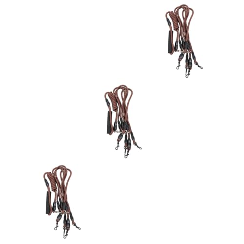 FRCOLOR 3 STK Leine Haustierzubehör klein gehendes Hundegeschirr hundegurt hundelaufband Welpen-Nylon-Seil führen Seil zum schleppen von Hunden draussen Outdoor-Hund am Seil ziehen Eisen von FRCOLOR