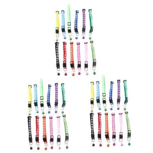 FRCOLOR 36 STK Glockenhalsband Für Katzen Florale Halskette Blumendekor Welpenhalsband Katzenhalsband Mit Glocke Glockenhalsband Für Haustiere Haustier-Kragen-kostüm Hundezubehör Geschenk von FRCOLOR