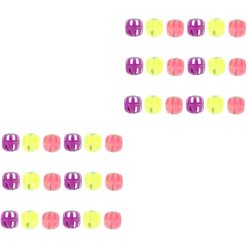 FRCOLOR 36 STK Katzenspielzeug Glocke Katzentunnel Haustier Neckendes Spielzeug Klingendes Kätzchenspielzeug Lustiges Kätzchenspielzeug Katze Fuzzy Bälle Glocke Katze Aushöhlen Plastik von FRCOLOR