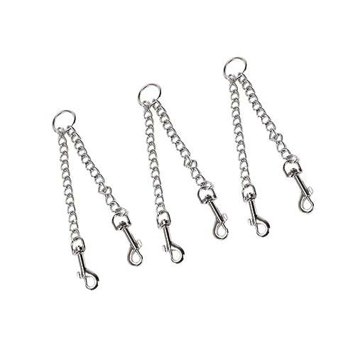 FRCOLOR 3-teiliges Hundehalsband mit Doppelendseil Zum Ziehen und Ziehen Von Zugkraft Silberfarben für Das Training Von Hunden FRCOLOR 3-teiliges Hundehalsband mit Doppelendseil Zum Ziehen und Ziehen Von Zugkraft Silberfarben für Das Training Von Hunden von FRCOLOR