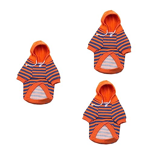 FRCOLOR Welpenkleidung 3St Haustier gestreiftes Sweatshirt Hundepullover Kleidung Welpe äntel Hundeshirt -Overalls Französischer Hündchen Pyjama Kapuzenpullover 2XL Mantel FRCOLOR Welpenkleidung 3St Haustier gestreiftes Sweatshirt Hundepullover Kleidung Welpe äntel Hundeshirt -Overalls Französischer Hündchen Pyjama Kapuzenpullover 2XL Mantel von FRCOLOR