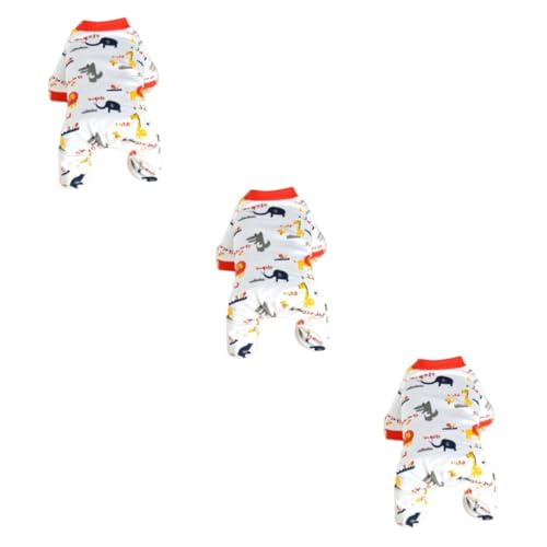 FRCOLOR 3St Hund+Pyjama Body-Shirt Mädchen Mantel Hunde-Pyjama Kleid für Mädchen Schlafanzug für Männer Nachthemd Kleider Haustierzubehör Nachtwäsche für Haustiere Kleidung Loungewear von FRCOLOR