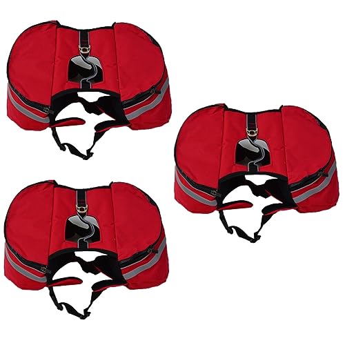 FRCOLOR 3St Hunderucksäcke Hunderucksackträger für mittelgroße Hunde Hundegeschirre Rucksack für Hunde Dog Backpack Hund satteltasche Haustier Hunde Rucksack Tasche aus Gurt Reisen rot FRCOLOR 3St Hunderucksäcke Hunderucksackträger für mittelgroße Hunde Hundegeschirre Rucksack für Hunde Dog Backpack Hund satteltasche Haustier Hunde Rucksack Tasche aus Gurt Reisen rot von FRCOLOR