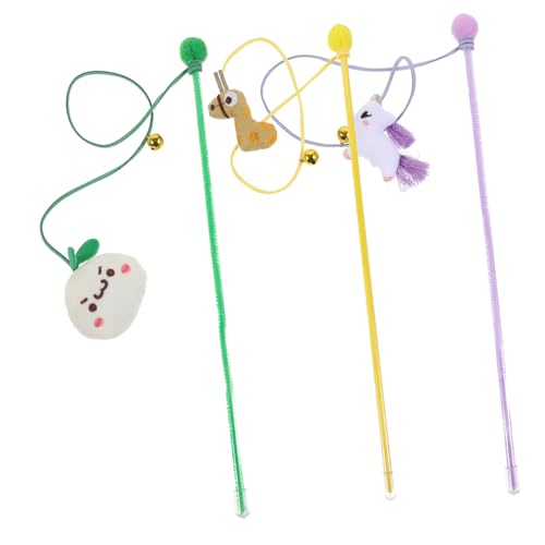 FRCOLOR 3stücke Katzenangel Spielzeug Mit Geräuschfunktion Interaktives Katzenspielzeug Für Aktives Spielen Und Teasing Für Katzen Mit Kleinen Glöckchen Und Kreativen Designs FRCOLOR 3stücke Katzenangel Spielzeug Mit Geräuschfunktion Interaktives Katzenspielzeug Für Aktives Spielen Und Teasing Für Katzen Mit Kleinen Glöckchen Und Kreativen Designs von FRCOLOR