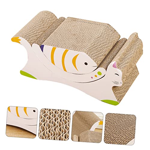 FRCOLOR 3stücke Katzen Kratzbrett Aus Wellpappe Langlebiges Kratzmöbel Für Katzen Und Kätzchen Für Spiel Und Entspannung Sorgt Für Gesunde Krallenpflege Und Beschäftigung von FRCOLOR