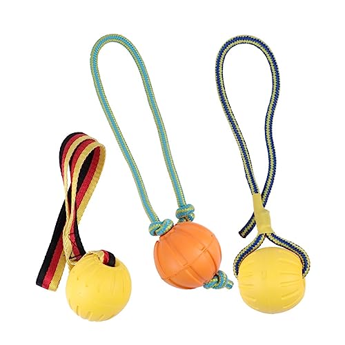 FRCOLOR 3St Welpenspielzeug Beißspielzeug Spielzeugbälle für Welpen Spielzeuge Hüpfball bissfestes elastisches Ballspielzeug Haustier Hüpfender Ball Trainingsmaterial von FRCOLOR