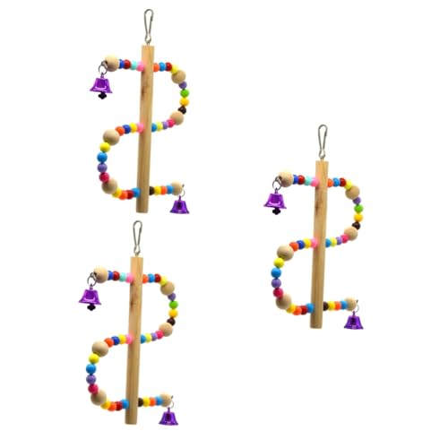 FRCOLOR 3stücke Vogelspielzeug Für Papageien Und Sittiche Einstellbare Holzschaukel Mit Kletterspielzeug Für Kleine Vögel Sicheres Und Praktisches Zubehör Für Käfige Fördert FRCOLOR 3stücke Vogelspielzeug Für Papageien Und Sittiche Einstellbare Holzschaukel Mit Kletterspielzeug Für Kleine Vögel Sicheres Und Praktisches Zubehör Für Käfige Fördert von FRCOLOR