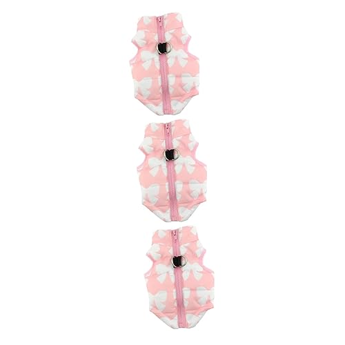 FRCOLOR 3St Wendbarer Hundemantel Haustierbekleidung Hundeweste aus Baumwolle Tarnkleidung Libellenstift Kleider Hundebekleidung Haustierkleidung Herbst und Winter Haustierzubehör Rosa von FRCOLOR