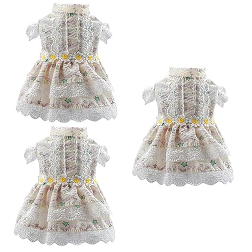 FRCOLOR 3St geblümtes Prinzessinnenkleid Spitzenkleid Prinzessinnenkostü für ädchen hundekleidung hundebekleidung Kleidung für kleine Hunde Sommerkleidung für Hunde Haustier Spitzenrock FRCOLOR 3St geblümtes Prinzessinnenkleid Spitzenkleid Prinzessinnenkostü für ädchen hundekleidung hundebekleidung Kleidung für kleine Hunde Sommerkleidung für Hunde Haustier Spitzenrock von FRCOLOR