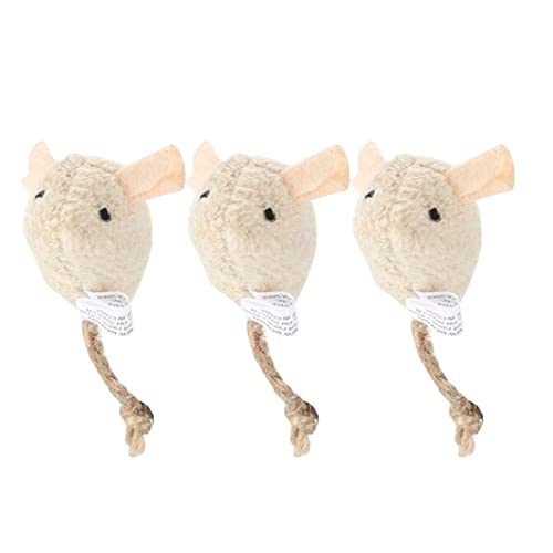 FRCOLOR 3stücke Interaktive Kätzchen Spielzeug Mäuse Lebensechte Plüschspielzeuge Für Katzen Fördert Spieltrieb Und Schützt Möbel Beige FRCOLOR 3stücke Interaktive Kätzchen Spielzeug Mäuse Lebensechte Plüschspielzeuge Für Katzen Fördert Spieltrieb Und Schützt Möbel Beige von FRCOLOR