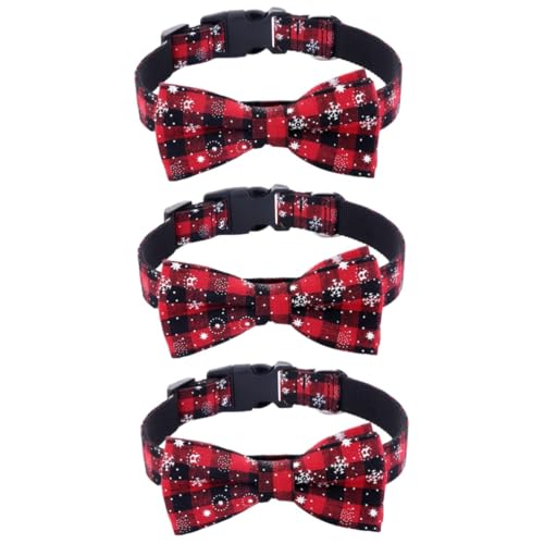 FRCOLOR 3-teiliges Schickes Weihnachtshalsband Mit Schneeflockenmotiv Bequeme Passform Für Katzen Und Hunde Robustes Nylon-grundhalsband Personalisiertes Haustierzubehör FRCOLOR 3-teiliges Schickes Weihnachtshalsband Mit Schneeflockenmotiv Bequeme Passform Für Katzen Und Hunde Robustes Nylon-grundhalsband Personalisiertes Haustierzubehör von FRCOLOR