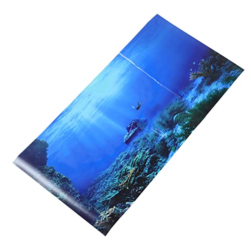 FRCOLOR 3st Aquarium Hintergrundpapier Unter Meereshintergrund Aquarium Dekoratives Bild Hintergrund des Unterwasseraquariums Aquarium-hintergrundaufkleber Terrarien Anlage Entfernbar 3D von FRCOLOR