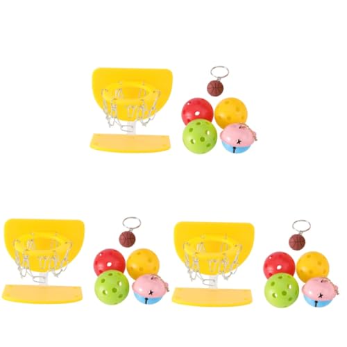 FRCOLOR Puzzle-Spielzeug 3St Mini-Basketballball Spielzeug für Sittiche Spielzeug für Vogelkäfige Vogelspielzeug Spielzeuge Papageien-Basketballspielzeug Papageienspielzeug Vögel der Korb von FRCOLOR