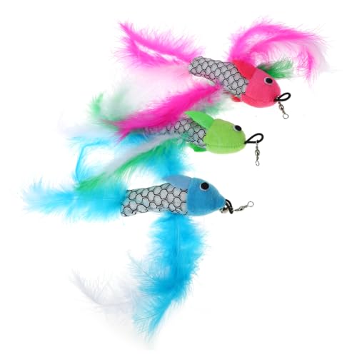 FRCOLOR 3st Ersatzkopf Für Katzenangel Haustierspielzeug Für Katzen Katzenspielzeug Zauberstab Katzenfänger Spielzeug Kauspielzeug Für Katzen Katze Zauberstab Beissen Wels Künstliche Feder FRCOLOR 3st Ersatzkopf Für Katzenangel Haustierspielzeug Für Katzen Katzenspielzeug Zauberstab Katzenfänger Spielzeug Kauspielzeug Für Katzen Katze Zauberstab Beissen Wels Künstliche Feder von FRCOLOR
