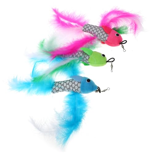 FRCOLOR 3St Ersatzkopf für Katzenangel Plüschkatzenspielzeug Katzenangeln interaktives katzenspielzeug Interactive cat Toy Spielzeuge Katze Zauberstab Katze Fisch Spielzeug Tier FRCOLOR 3St Ersatzkopf für Katzenangel Plüschkatzenspielzeug Katzenangeln interaktives katzenspielzeug Interactive cat Toy Spielzeuge Katze Zauberstab Katze Fisch Spielzeug Tier von FRCOLOR