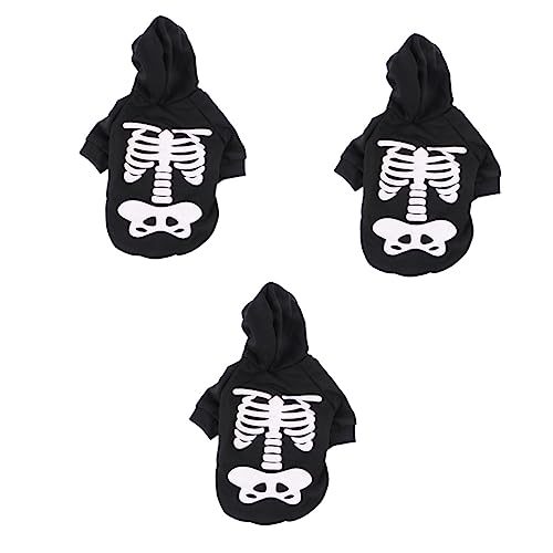 FRCOLOR 3-teiliges Hunde-Halloween-kostüm Mit Einzigartigem -Design Haustier-Party-Kleidung Bequeme Hundekleidung Für Welpen Hundekleidung Mit -Muster von FRCOLOR