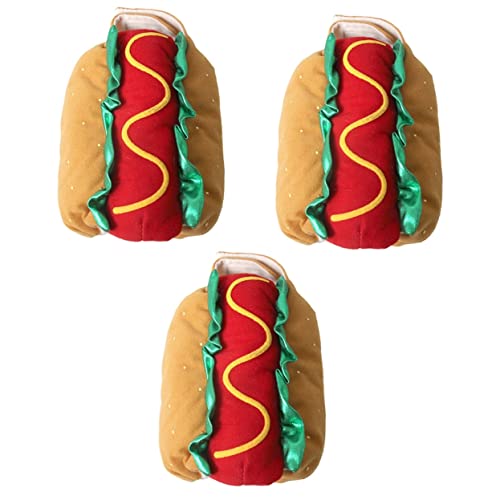 FRCOLOR 3stücke Funny Hot Dog Kostüm Für Haustiere Lustige Verkleidung Für Hunde Und Katzen Zu Halloween Und Weihnachten s Bequem Und Einfach Anzuziehen Perfektes Outfit Für Tierische von FRCOLOR