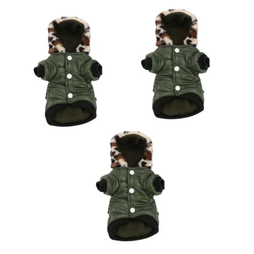 FRCOLOR 3 Stücke Haustier Hund Warme Mantel Puppy Hoodie S Fleece Material Stilvolle Outfit FRCOLOR 3 Stücke Haustier Hund Warme Mantel Puppy Hoodie S Fleece Material Stilvolle Outfit von FRCOLOR