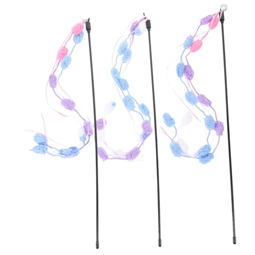 FRCOLOR 3stücke Teiliges Interaktives Katzenangel Spielzeug Bunte Katzenminze Teaser-Sticks Für Katzen Für Spiel Und Beschäftigung Fördert Die Interaktion Zwischen Katze Und FRCOLOR 3stücke Teiliges Interaktives Katzenangel Spielzeug Bunte Katzenminze Teaser-Sticks Für Katzen Für Spiel Und Beschäftigung Fördert Die Interaktion Zwischen Katze Und von FRCOLOR