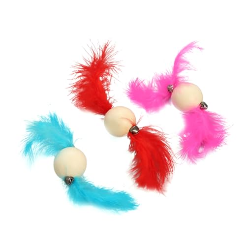 FRCOLOR 3stücke Teiliges Katzenspielzeug Mit Federball Interaktives Ballspielzeug Für Katzen Fördert Spiel Und Intelligenz Zufällige Farben Langeweile Und Destruktives Verhalten FRCOLOR 3stücke Teiliges Katzenspielzeug Mit Federball Interaktives Ballspielzeug Für Katzen Fördert Spiel Und Intelligenz Zufällige Farben Langeweile Und Destruktives Verhalten von FRCOLOR