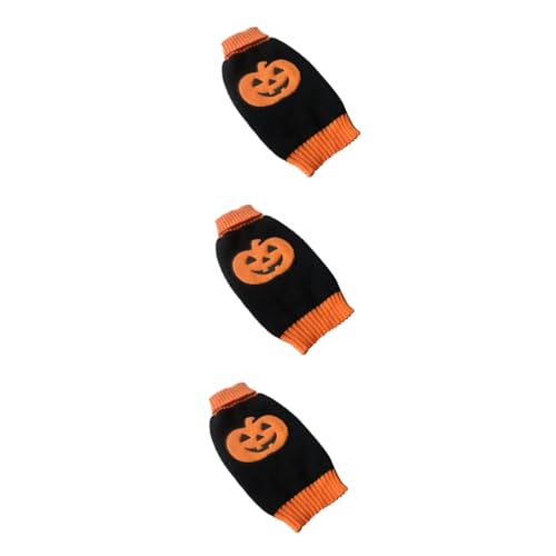 FRCOLOR 3st Hundepullover Für Kleine Hunde Hundezubehör Für Kleine Hunde Hals Pullover Flügel Kostüm Halloween-haustierbedarf Großes Hundeshirt Halloween-hundekostüm Kürbis Hündchen von FRCOLOR