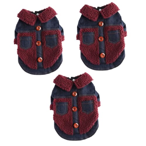 FRCOLOR 3st Kleidung Für Haustiere Haustier Wintermantel Warme Kleidung Für Hunde Denim-Hunde-Hoodie Welpenmantel Hundejacken Für Große Hunde Winter Mittlerer Hund Polyester Schmücken FRCOLOR 3st Kleidung Für Haustiere Haustier Wintermantel Warme Kleidung Für Hunde Denim-Hunde-Hoodie Welpenmantel Hundejacken Für Große Hunde Winter Mittlerer Hund Polyester Schmücken von FRCOLOR