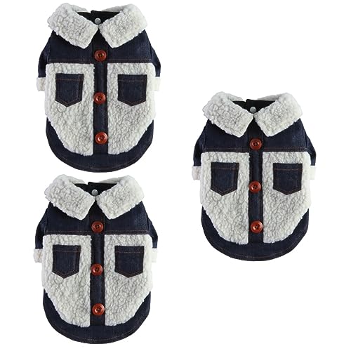 FRCOLOR 3st Kleidung Für Haustiere Hundepullover Für Große Hunde Hund Kältefestes Kostü Warmes Winter-hundekostü Jeansjacken Haustierzubehör Winterjacken Polyester Hündchen Hundemantel FRCOLOR 3st Kleidung Für Haustiere Hundepullover Für Große Hunde Hund Kältefestes Kostü Warmes Winter-hundekostü Jeansjacken Haustierzubehör Winterjacken Polyester Hündchen Hundemantel von FRCOLOR
