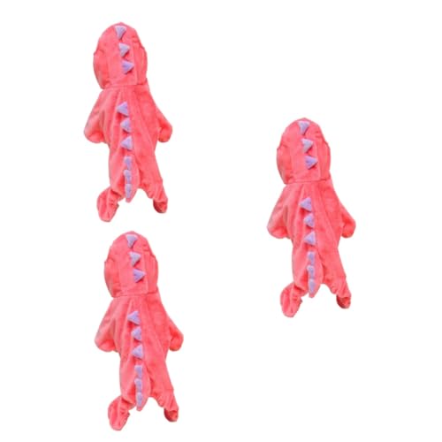 FRCOLOR 3st Kleidung Für Kleidung Haustier Welpenkleidung Aquarienreinigungshandschuhe Hundekleidung Winterkleidung Hund Hoodie Hundebekleidung Kleider Vier Jahreszeiten Baumwollmantel Rot von FRCOLOR