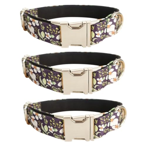 FRCOLOR 3-teiliges Modisches Haustierzubehör: Verstellbares Hundehalsband Mit Metallknopf Bissfestigkeit Schwarze Chrysantheme Größe S Für Den Haustiersport FRCOLOR 3-teiliges Modisches Haustierzubehör: Verstellbares Hundehalsband Mit Metallknopf Bissfestigkeit Schwarze Chrysantheme Größe S Für Den Haustiersport von FRCOLOR