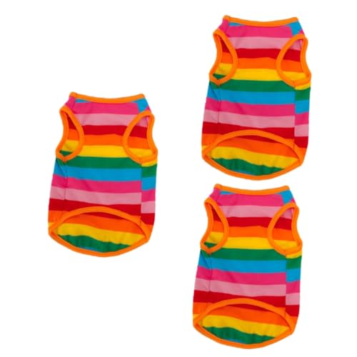 FRCOLOR 3st Haustierkleidung Hundekleidung Hemden Wasserflaschen Aus Milchkarton Gestreifte Hemden Haustier-badewerkzeug Regenbogenstreifen-Shirts Für Hunde Katze Haustier Atmungsaktiv FRCOLOR 3st Haustierkleidung Hundekleidung Hemden Wasserflaschen Aus Milchkarton Gestreifte Hemden Haustier-badewerkzeug Regenbogenstreifen-Shirts Für Hunde Katze Haustier Atmungsaktiv von FRCOLOR