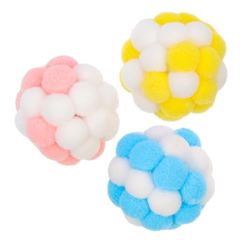FRCOLOR 3stücke Katzen-kuschelbälle Mit Glocke Interaktives Kau Und Spielzeug Für Katzen Zahnpflege Und Selbstbeschäftigung FRCOLOR 3stücke Katzen-kuschelbälle Mit Glocke Interaktives Kau Und Spielzeug Für Katzen Zahnpflege Und Selbstbeschäftigung von FRCOLOR