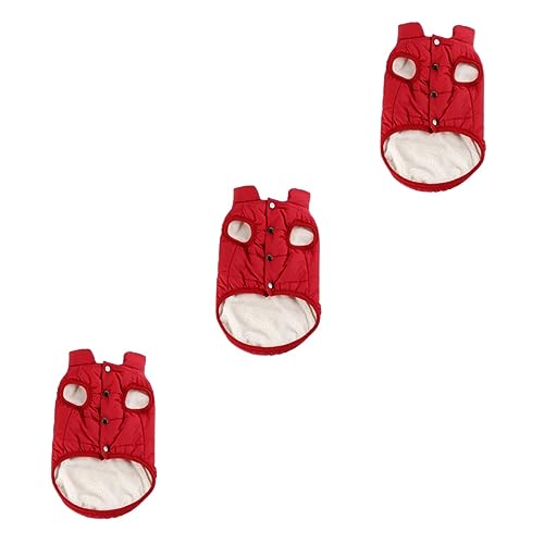 FRCOLOR 3 Stücke Haustier Wärme Wesentliche Hund Kleidung Kapuze Hund Mantel Für Kalten Welpen Jacke Baumwolle-gepolsterte von FRCOLOR